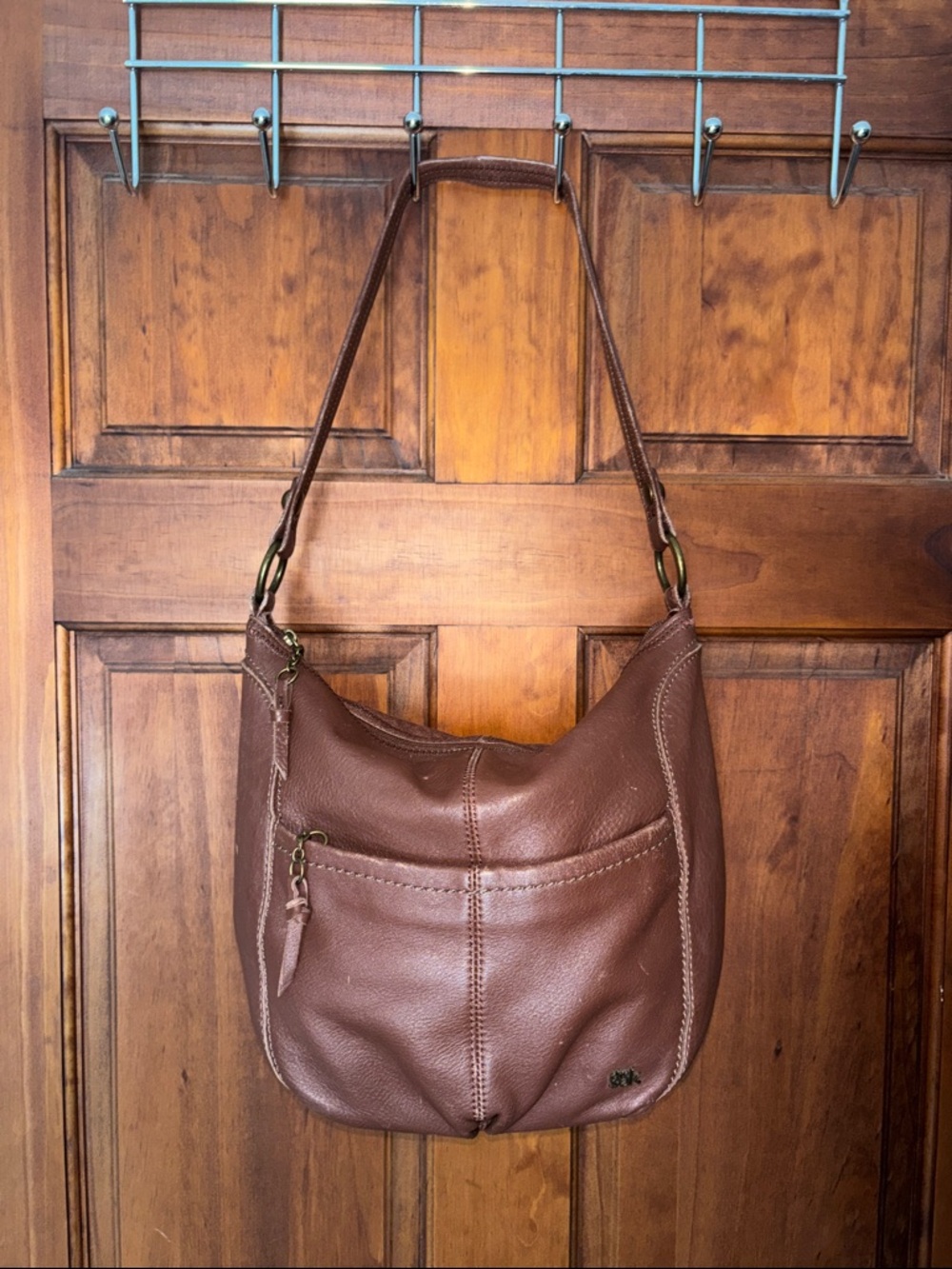 The SAK - Brown Leather Shoulder Bag - Classic Hobo Style